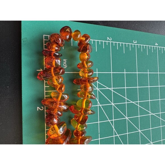 Vintage Baltic amber chips necklace Polished beads 20” - Picture 11 of 11